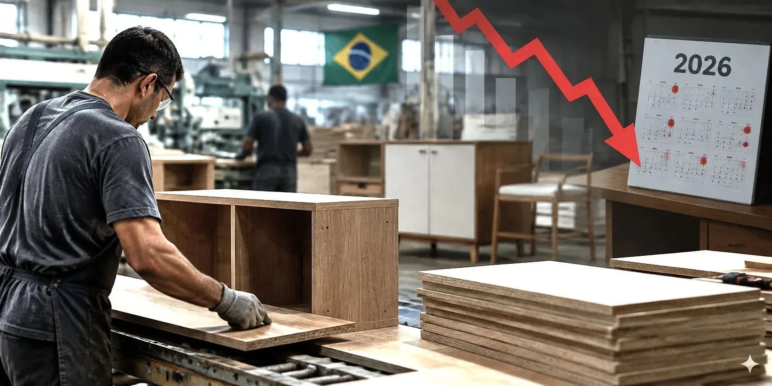 Produção de móveis volta a perder força e registra queda de 2,1% no ano